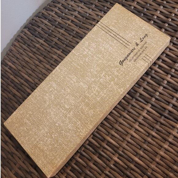 VINTAGE Mid-Cetury MCM Deadstock NIB Gogaware & Long Ivory Woven Fringe Scarf - Picture 2 of 9